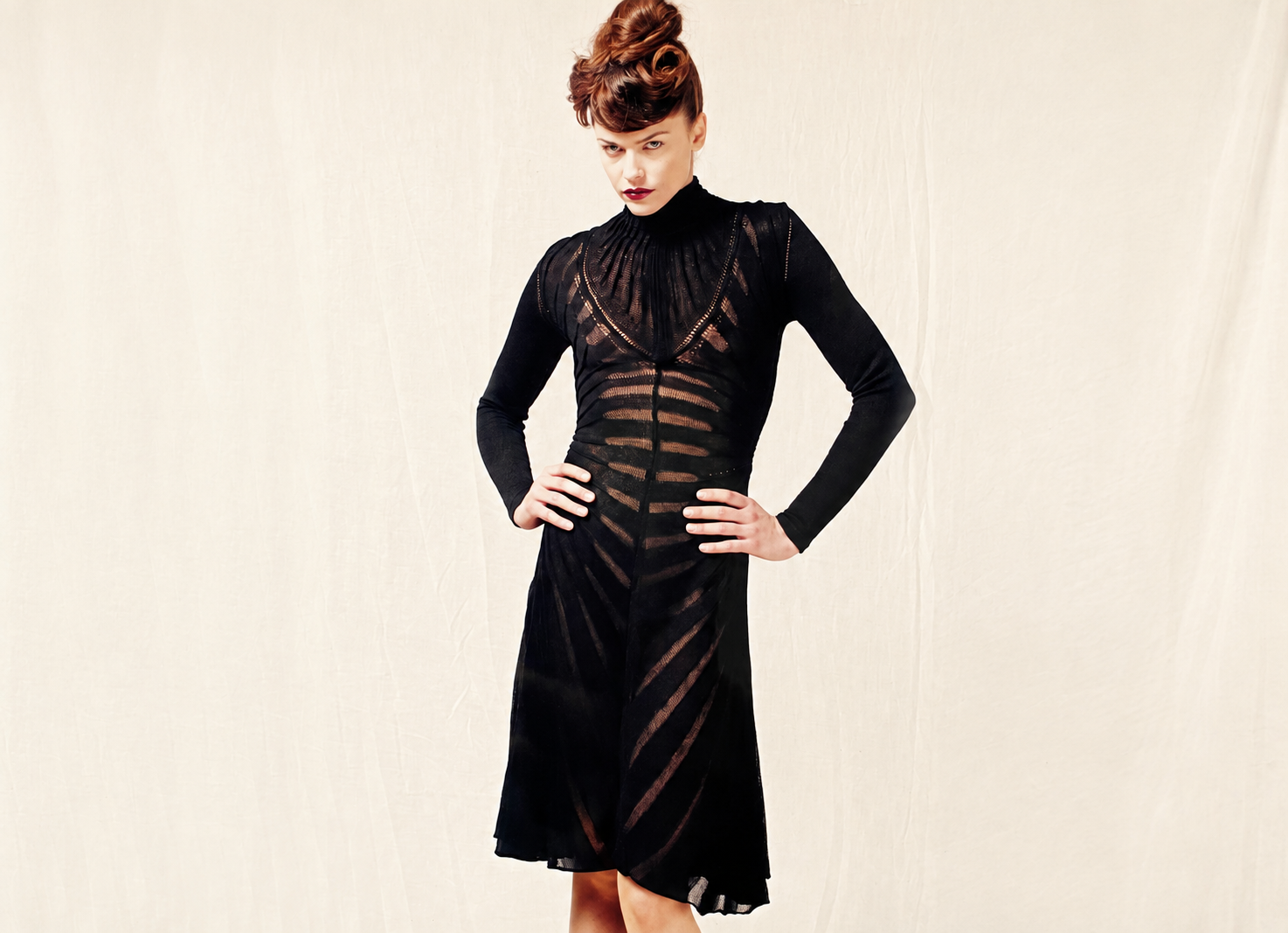 Alice Lee — sheer striped dress